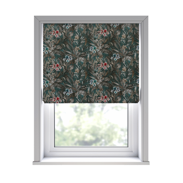 Verdant Teal - Roman Blind